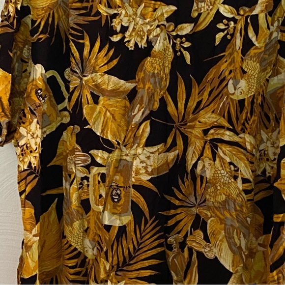 Panama Jack Shirt Mens X-Large Button Down Black-Gold Tropical Cocktails… - Picture 11 of 14